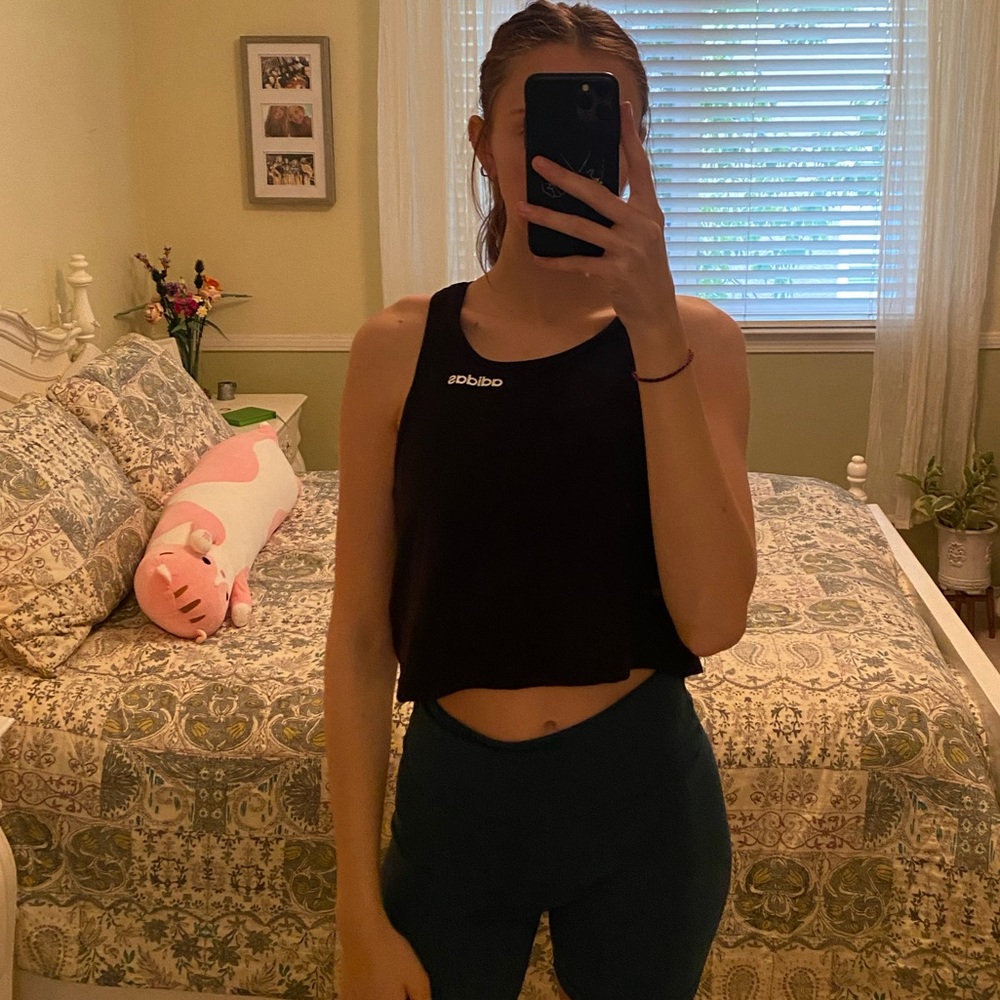 Adidas cropped tank top